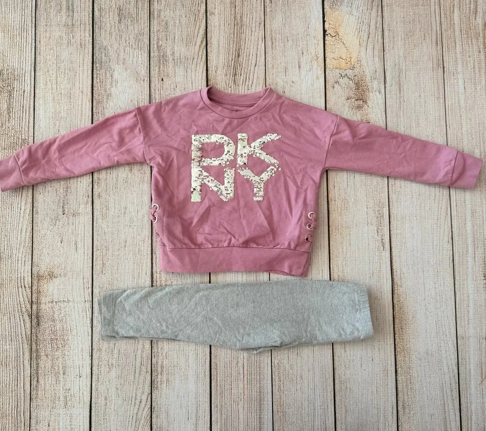 Girls Size 4 DKNY 2 Piece Set